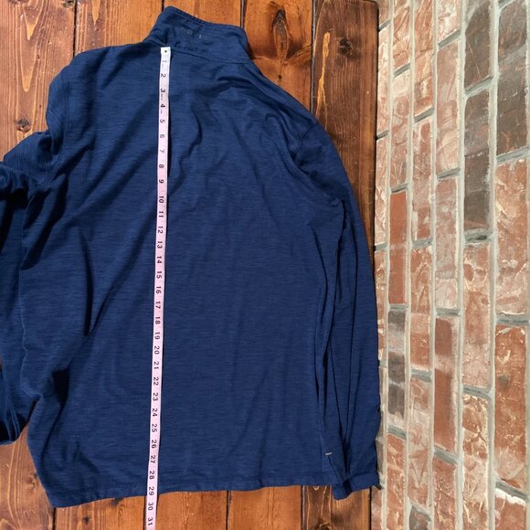 Orvis Performance Men's 1/4 Zip Navy Blue Large Pullover Long Sleeve Shirt EUC - Picture 10 of 13